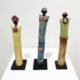 Opera: Donnine piccole Tecnica: sculture in ceramica dipinta a mano Dimensioni: 40 x 5 x 5 cm circa Anno: 2018