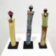 Opera: Donnine piccole Tecnica: sculture in ceramica dipinta a mano Dimensioni: 40 x 5 x 5 cm circa Anno: 2018